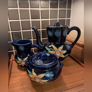Japanese Cobalt Blue Tea Set